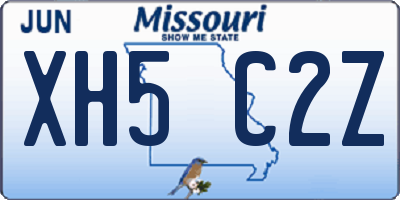 MO license plate XH5C2Z