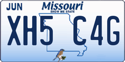 MO license plate XH5C4G