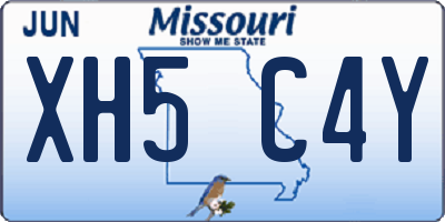 MO license plate XH5C4Y