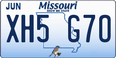 MO license plate XH5G7O