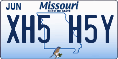 MO license plate XH5H5Y