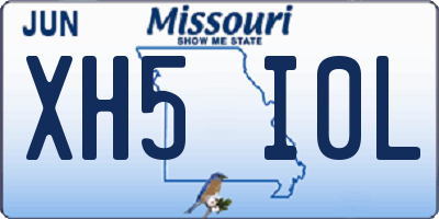 MO license plate XH5I0L