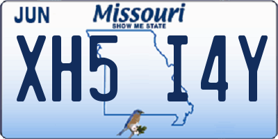 MO license plate XH5I4Y
