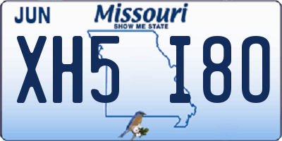 MO license plate XH5I8O