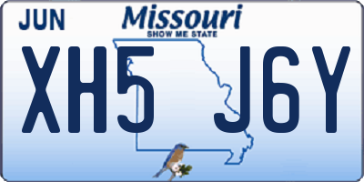 MO license plate XH5J6Y