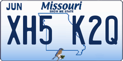 MO license plate XH5K2Q