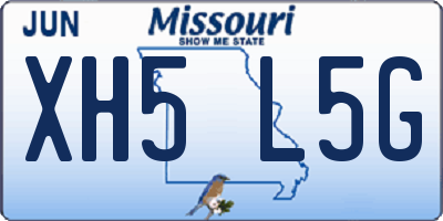 MO license plate XH5L5G