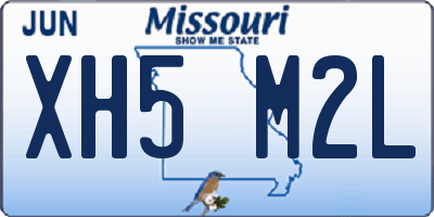 MO license plate XH5M2L