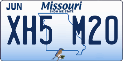 MO license plate XH5M2O