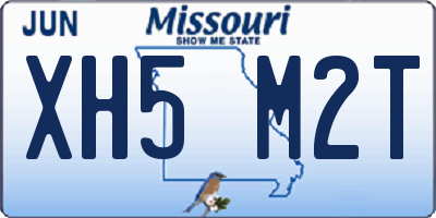 MO license plate XH5M2T