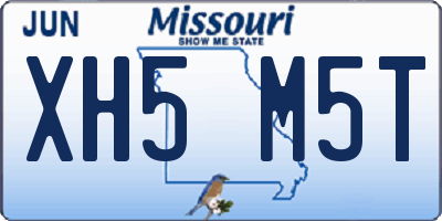 MO license plate XH5M5T