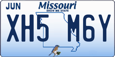 MO license plate XH5M6Y