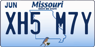 MO license plate XH5M7Y