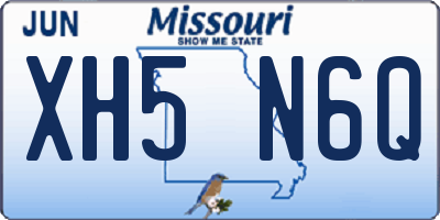 MO license plate XH5N6Q