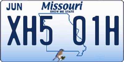MO license plate XH5O1H
