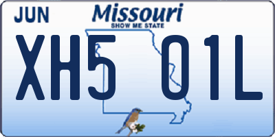 MO license plate XH5O1L