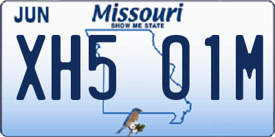 MO license plate XH5O1M