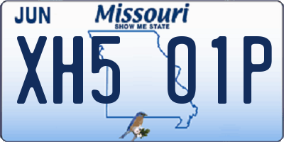 MO license plate XH5O1P