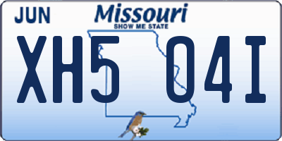 MO license plate XH5O4I