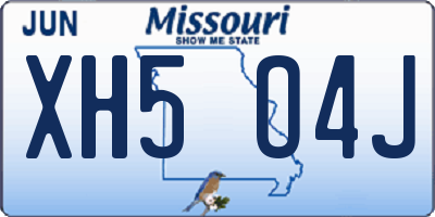 MO license plate XH5O4J