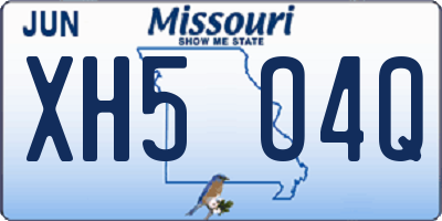 MO license plate XH5O4Q