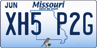 MO license plate XH5P2G