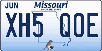 MO license plate XH5Q0E