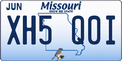 MO license plate XH5Q0I