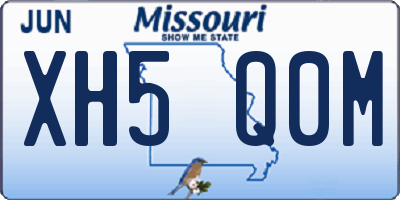 MO license plate XH5Q0M