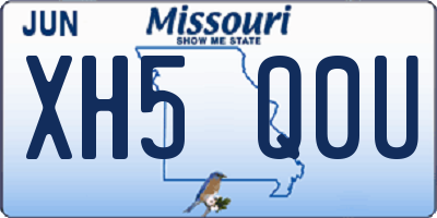 MO license plate XH5Q0U