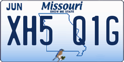 MO license plate XH5Q1G