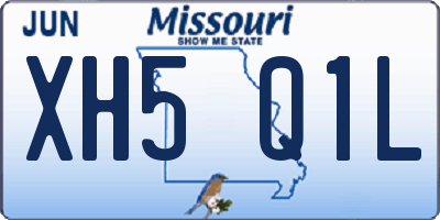 MO license plate XH5Q1L