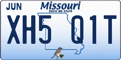 MO license plate XH5Q1T