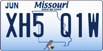 MO license plate XH5Q1W