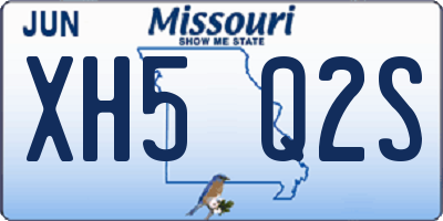 MO license plate XH5Q2S