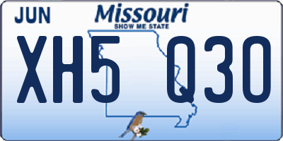 MO license plate XH5Q3O