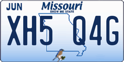 MO license plate XH5Q4G