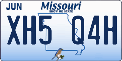MO license plate XH5Q4H