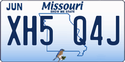 MO license plate XH5Q4J