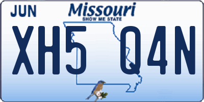 MO license plate XH5Q4N