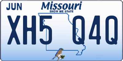 MO license plate XH5Q4Q