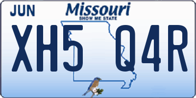 MO license plate XH5Q4R