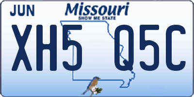 MO license plate XH5Q5C