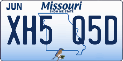 MO license plate XH5Q5D