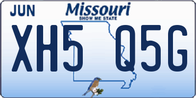 MO license plate XH5Q5G