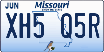 MO license plate XH5Q5R