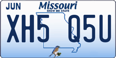 MO license plate XH5Q5U