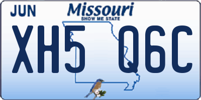 MO license plate XH5Q6C