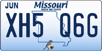 MO license plate XH5Q6G