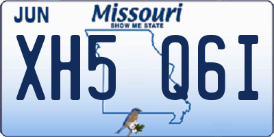 MO license plate XH5Q6I